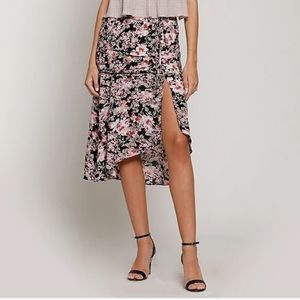NWT Walter Baker Tropical Print Ruched Skirt
